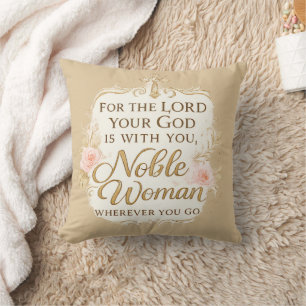 Coussin Car votre Seigneur Dieu est avec vous où que vous