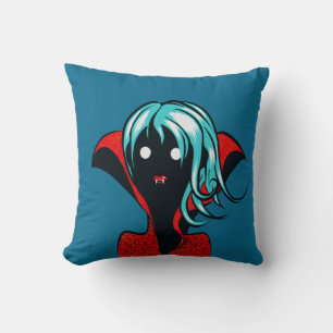 Coussin Caractère gothique de fille vampire Halloween