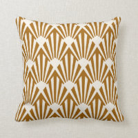 Caramel et crème de motif de fan d'art déco