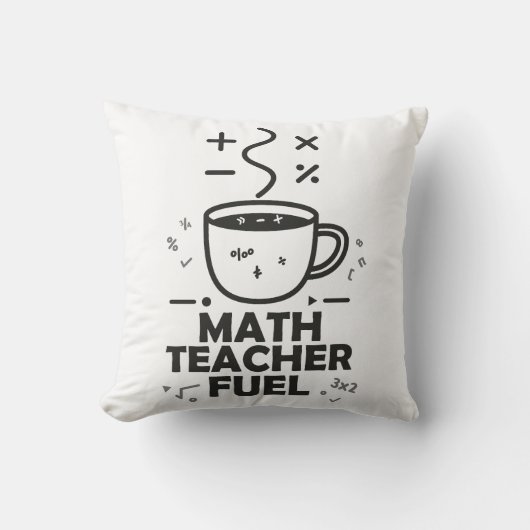 Coussin Carburant pour professeur de mathématiques (Recto)