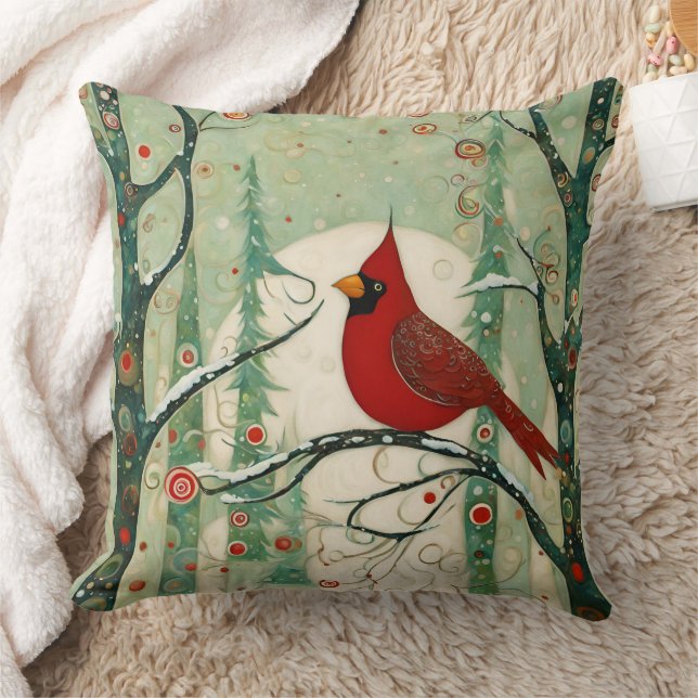 Coussin Cardinal Red Bird (Couverture)