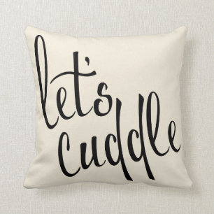 Coussin Caressons la typographie contemporaine