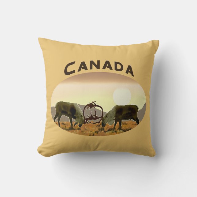 Coussin Caribou Duel - Canada (Recto)