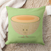 Coussin Caricature culinaire de Cute Cantaloupe (Couverture)