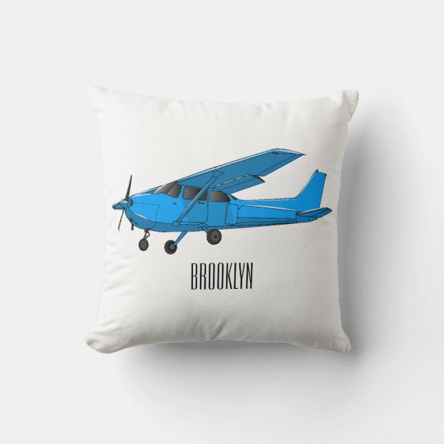 Coussin Caricature d'avion à voilure fixe (Recto)