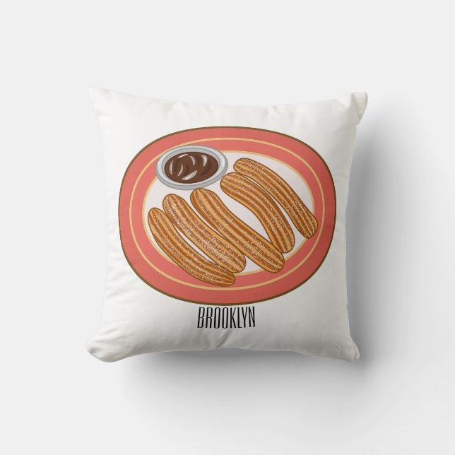 Coussin Caricature de Churro (Recto)