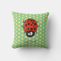Caricature de coccinelle rouge joyeux