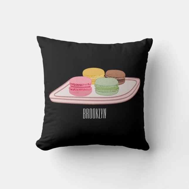 Coussin Caricature de Macaron (Recto)