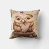 Coussin Caricature de petits ours mignons (Verso)
