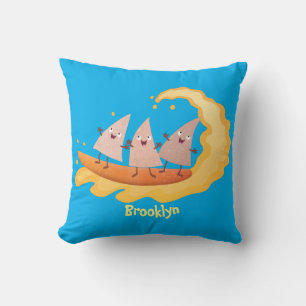 Coussin Caricature de surf pour chips de maïs mignonette n