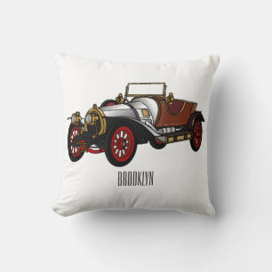 Coussin Caricature de voiture classique 1920