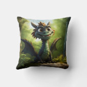 Coussin Caricature Dragon Vert (Verso)