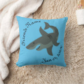 Coussin Caricature d'un grand requin blanc effrayant Class (Couverture)