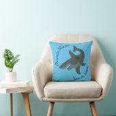 Coussin Caricature d'un grand requin blanc effrayant Class (Chaise)