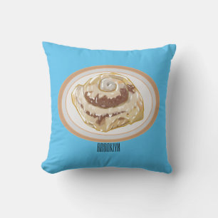 Coussin Caricature en rouleau de cannelle