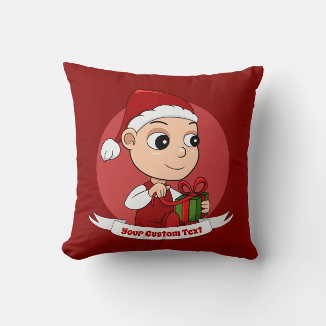 Coussin Caricature pour bébé de Noël Jeu d'oreiller (Recto)