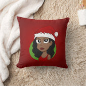 Coussin Caricature pour fille de Noël (Couverture)