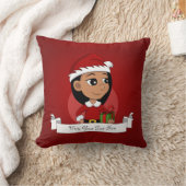 Coussin Caricature pour fille de Noël Lancer l'oreiller (Couverture)