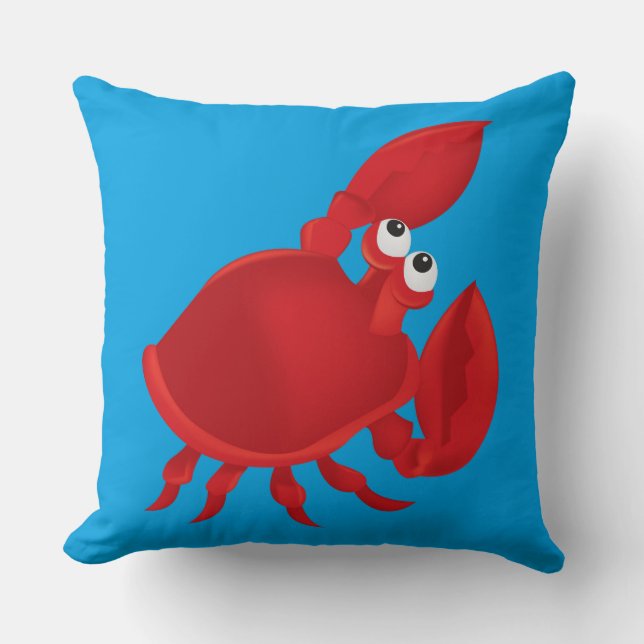 Coussin Caricature rouge crabe (Recto)