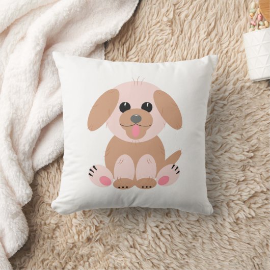 Coussin Caricature simple mignonne Pastel Chien Chien Chie (Couverture)