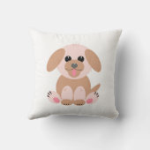 Coussin Caricature simple mignonne Pastel Chien Chien Chie (Verso)