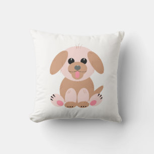 Coussin Caricature simple mignonne Pastel Chien Chien Chie