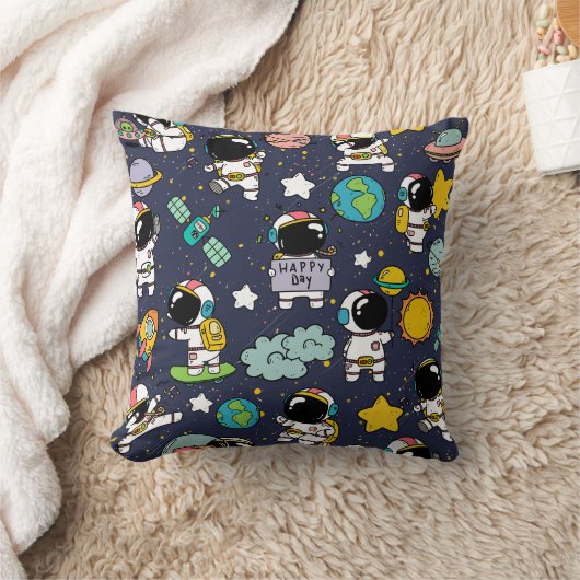 Coussin Caricature spatiale astronaute (Couverture)