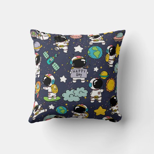 Coussin Caricature spatiale astronaute (Verso)