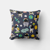 Coussin Caricature spatiale astronaute (Recto)