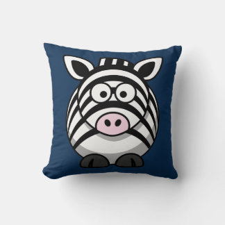 Coussin Caricature Zebra sur la Marine