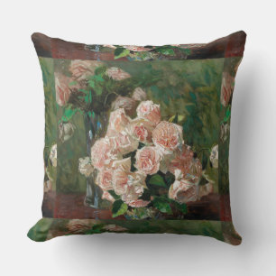 Coussin Carl Moll Vintage White Roses