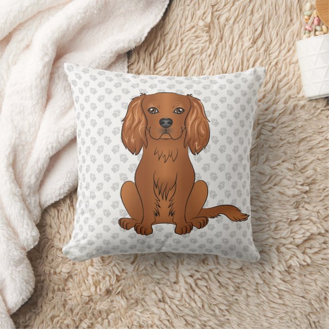 Coussin Carlin Cavalier King Charles Spaniel & Pattes (Couverture)
