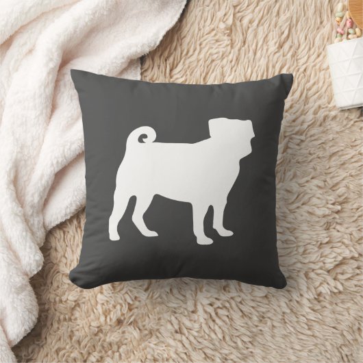 Coussin Carlin Chien Baby shower Gris Chiot Chien Neutre G (Couverture)