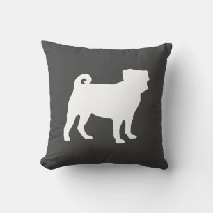 Coussin Carlin Chien Baby shower Gris Chiot Chien Neutre G