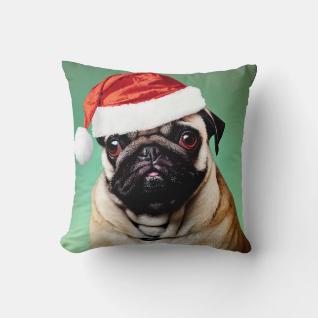 Coussin Carlin Chien Noël (Recto)