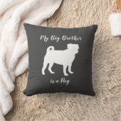 Coussin Carlin Chien Silhouette Gros frère (Couverture)