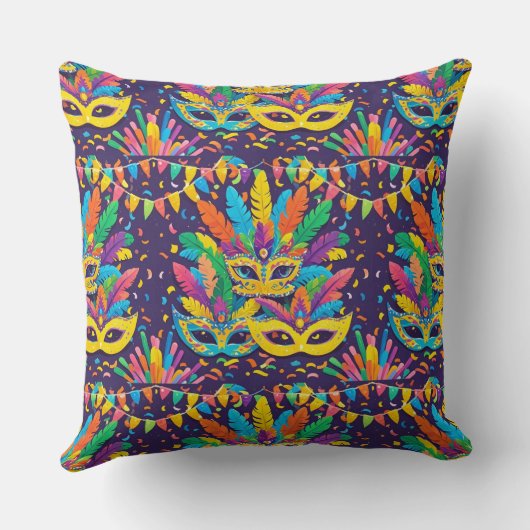 Coussin Carnaval com máscaras (Verso)