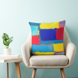Coussin "Carnaval de Cobalt" Art Abstrait