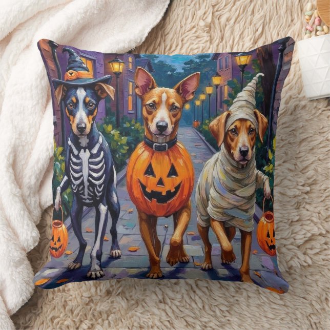 Coussin Carolina Trick-or-Treating en costume d'Halloween (Couverture)