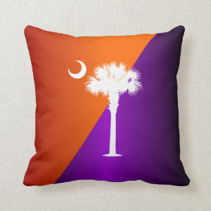 Coussin Caroline du Sud Orange & Purple