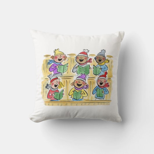 Coussin Carollers de Noël (Recto)