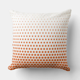 Coussin Carotte Orange Polka Dot Blanc Moderne