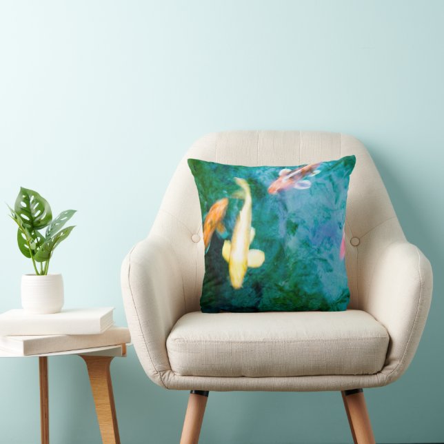 Coussin Carpeaux de Koi Colorés (Chaise)
