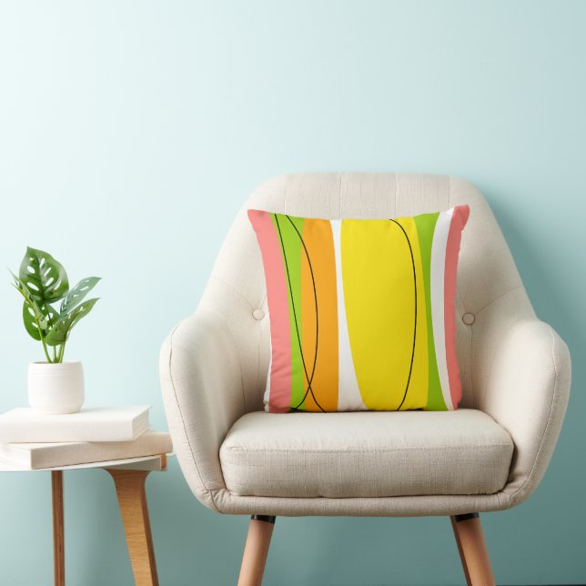 Coussin Carré à dos rose pâle (Chaise)