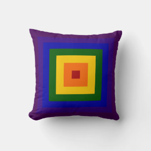 Coussin Carré arc-en-ciel