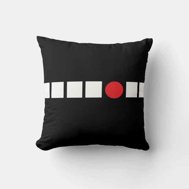 Coussin Carré blanc - Point rouge (Recto)