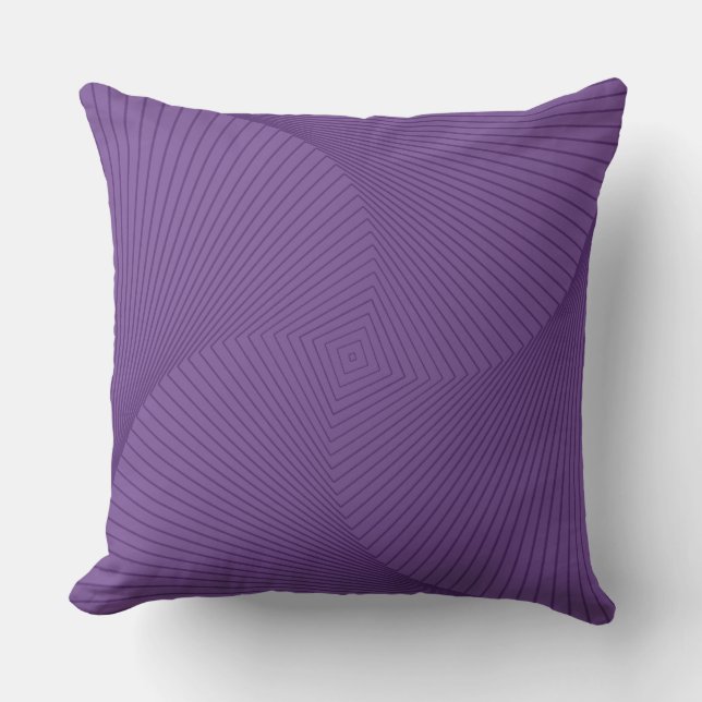 Coussin carré, Conception Spirale Violet (Recto)
