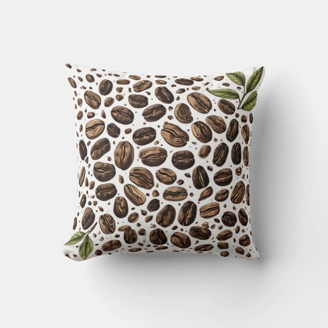 Coussin Carré de grains de café (Recto)
