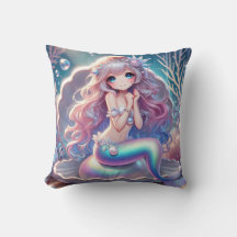 Coussin Carré de l'Imaginaire Mermaid