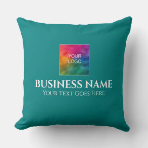 Coussin Carré de logo de société à double face personnalis